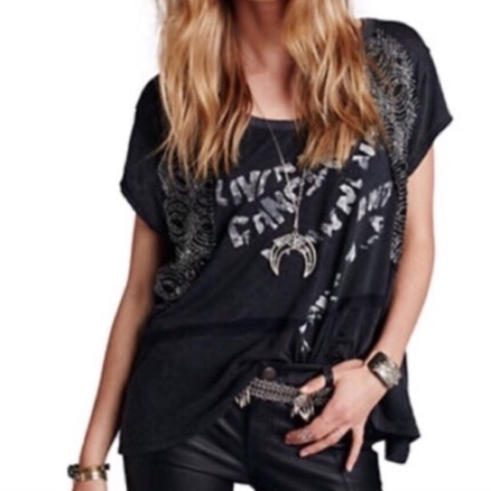 Free People Embellished Top